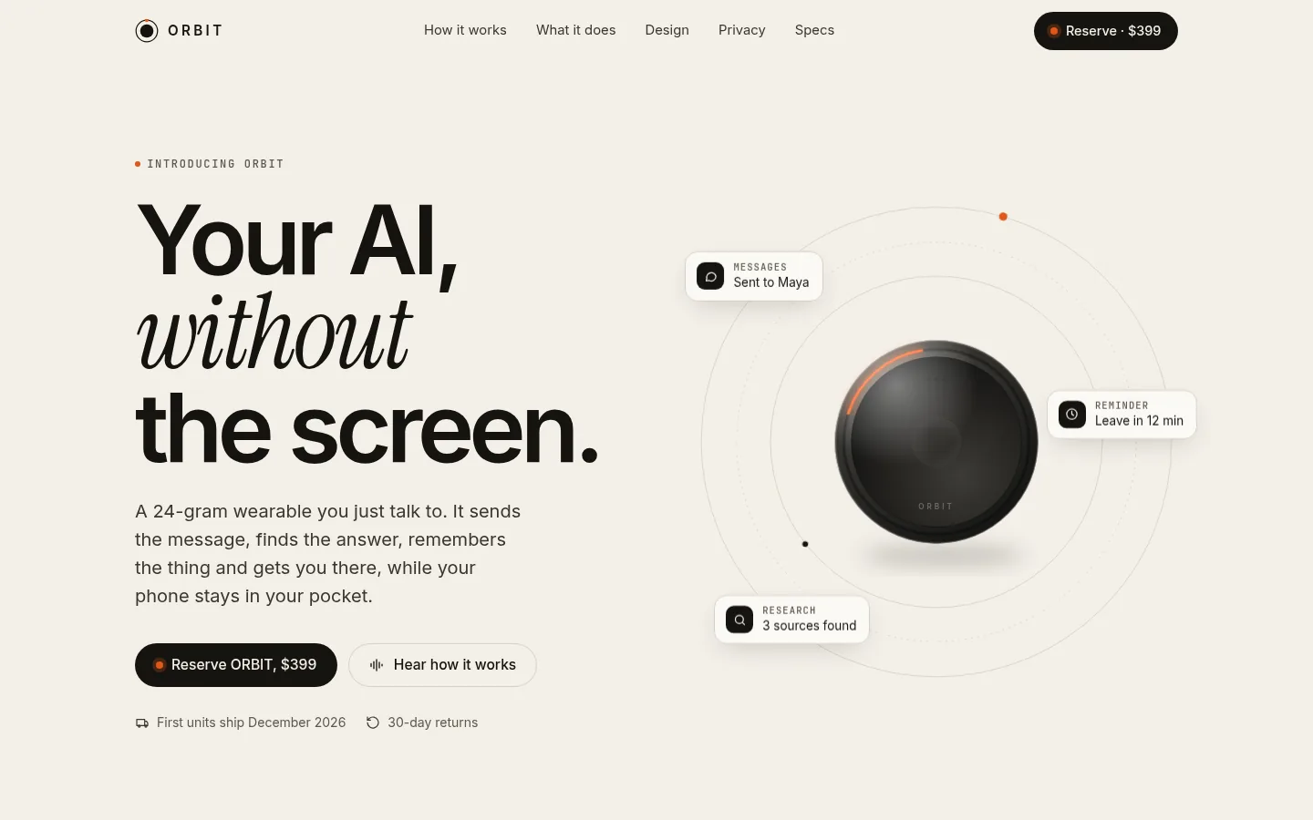 + ui-ux-pro-max homepage for ORBIT, 1440 by 900 viewport
