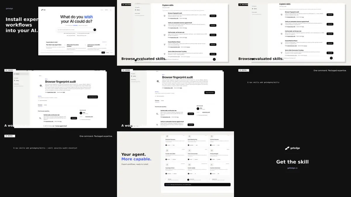 Nine-frame contact sheet of the launch video made with No skill (baseline)