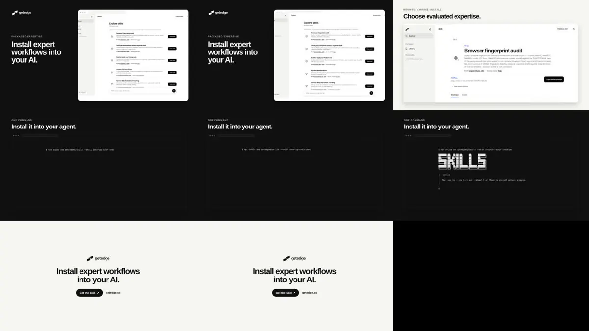 Nine-frame contact sheet of the launch video made with every-product-launch-video